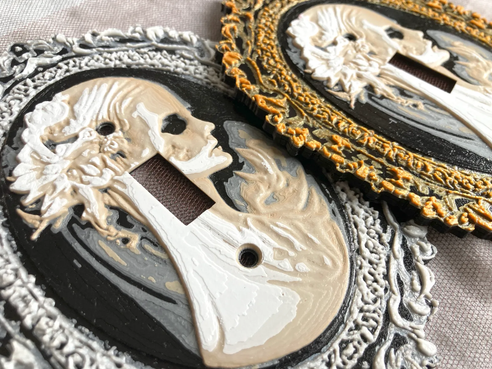 Gothic Victorian Style Skeletal Cameo - HueForge