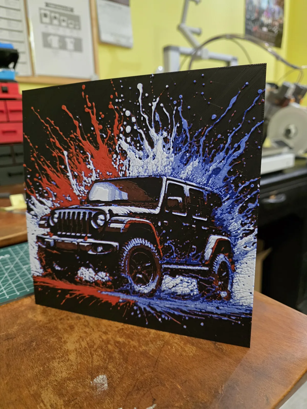 Splash Art Jeep HueForge V3