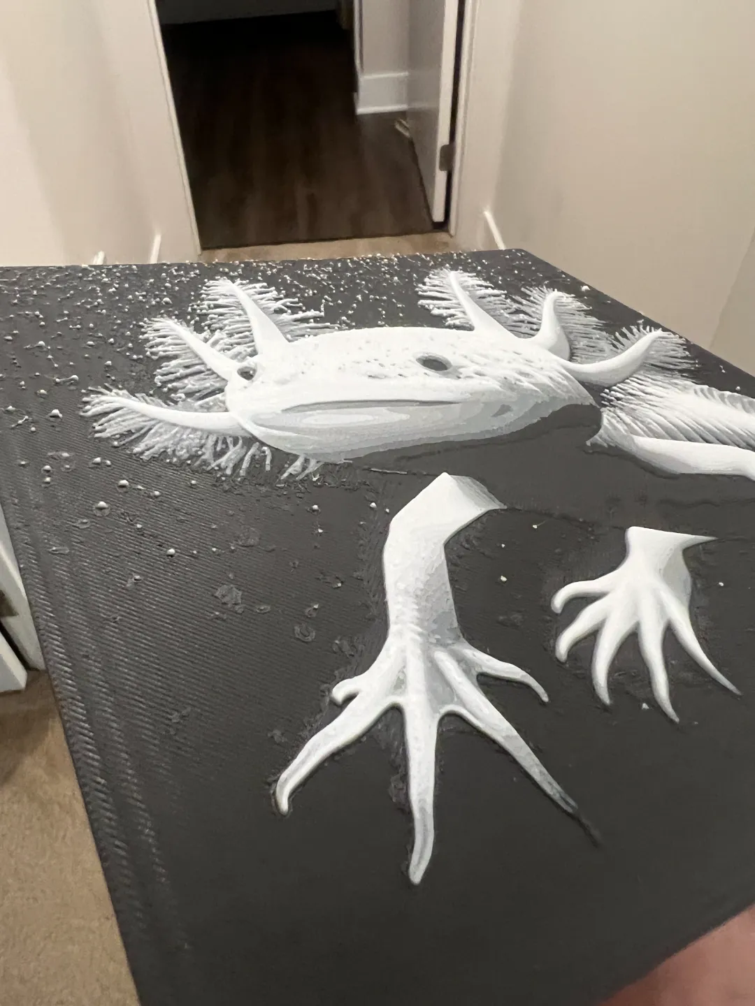Axolotl Salamander Art Hueforge
