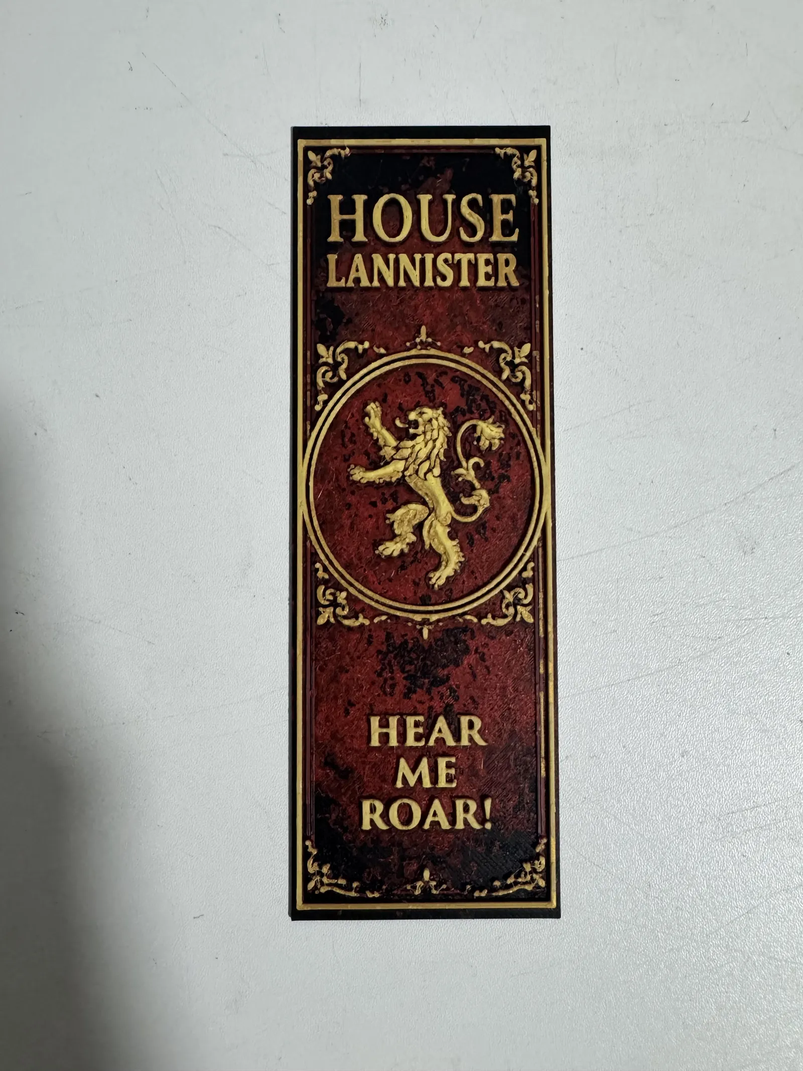House Lannister Bookmark - Game Of Thrones
