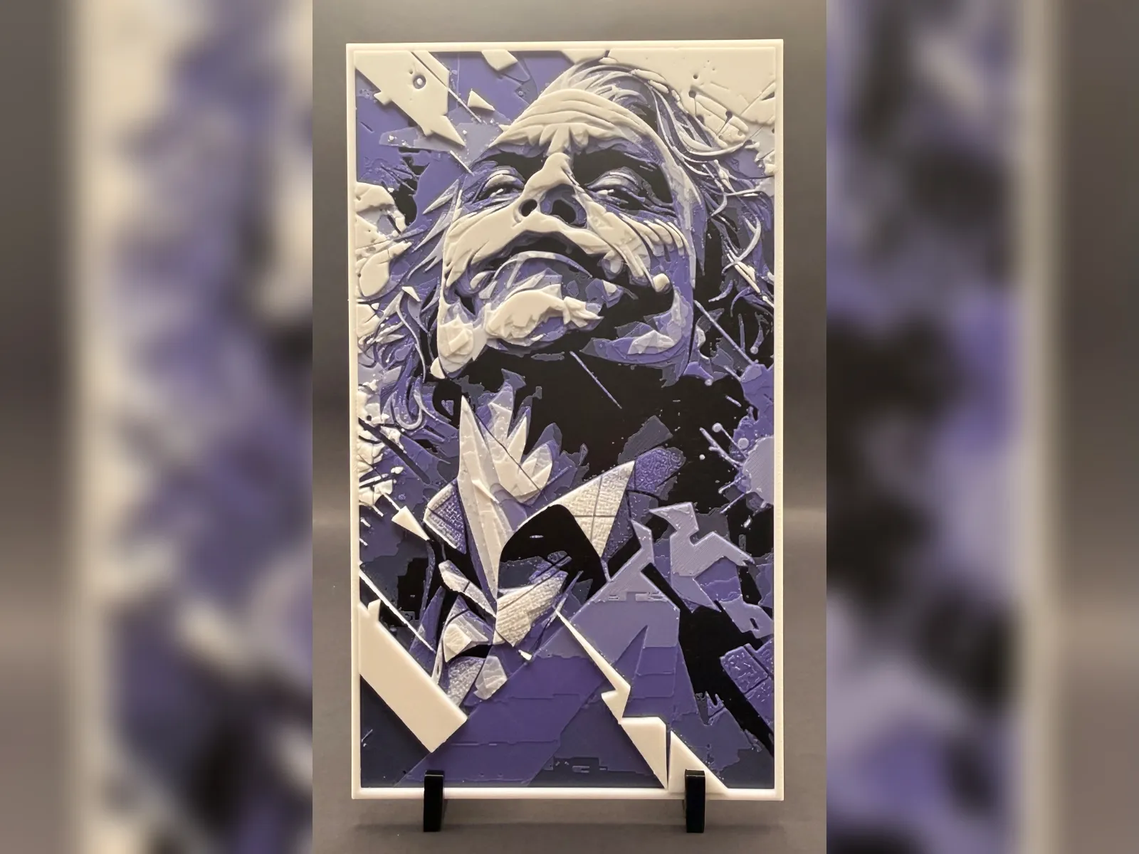 Joker Purple Fractured Hueforge Portrait