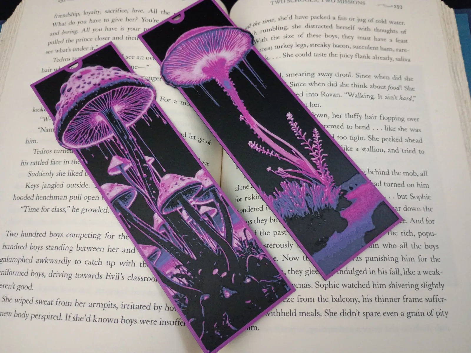 Iridescent Mushrooms Bookmark Set