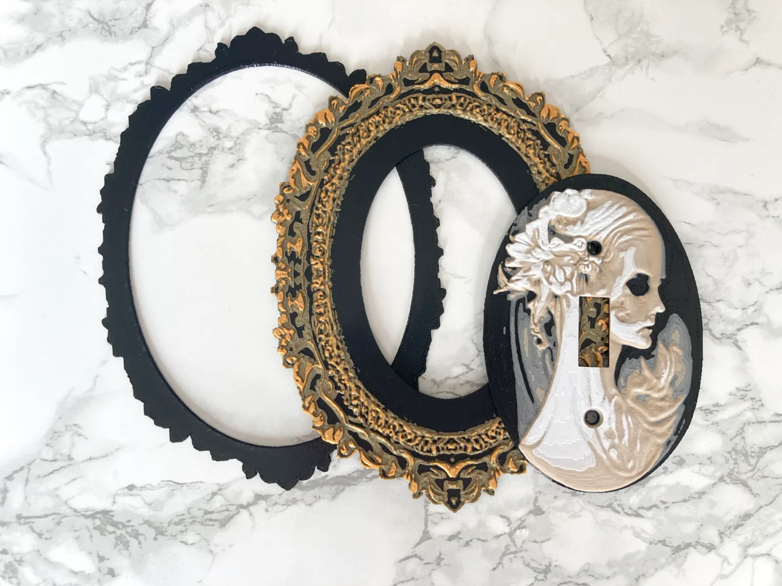 Gothic Victorian Style Skeletal Cameo - HueForge