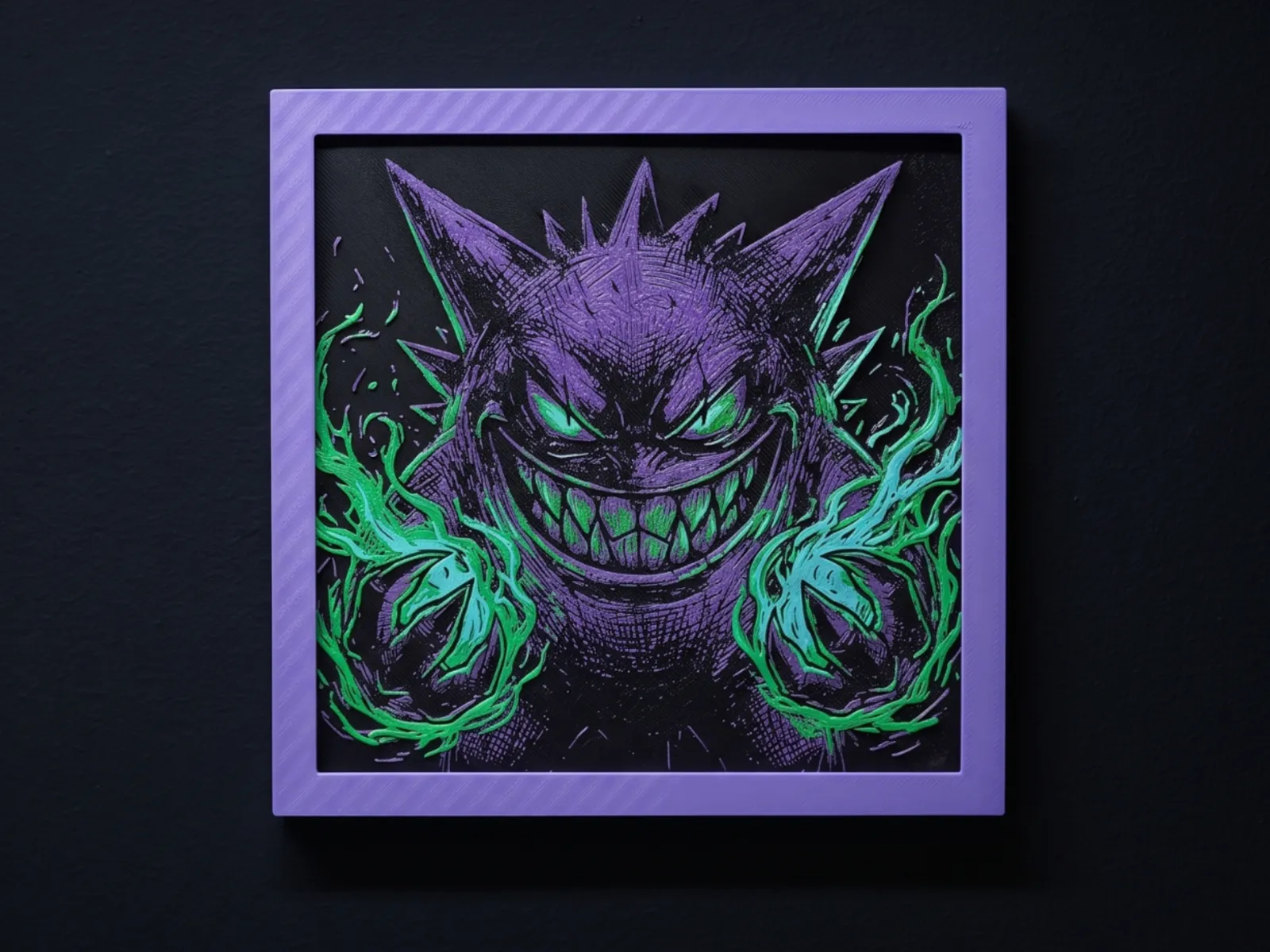 Gengar Smirk - Hueforge Wall Art