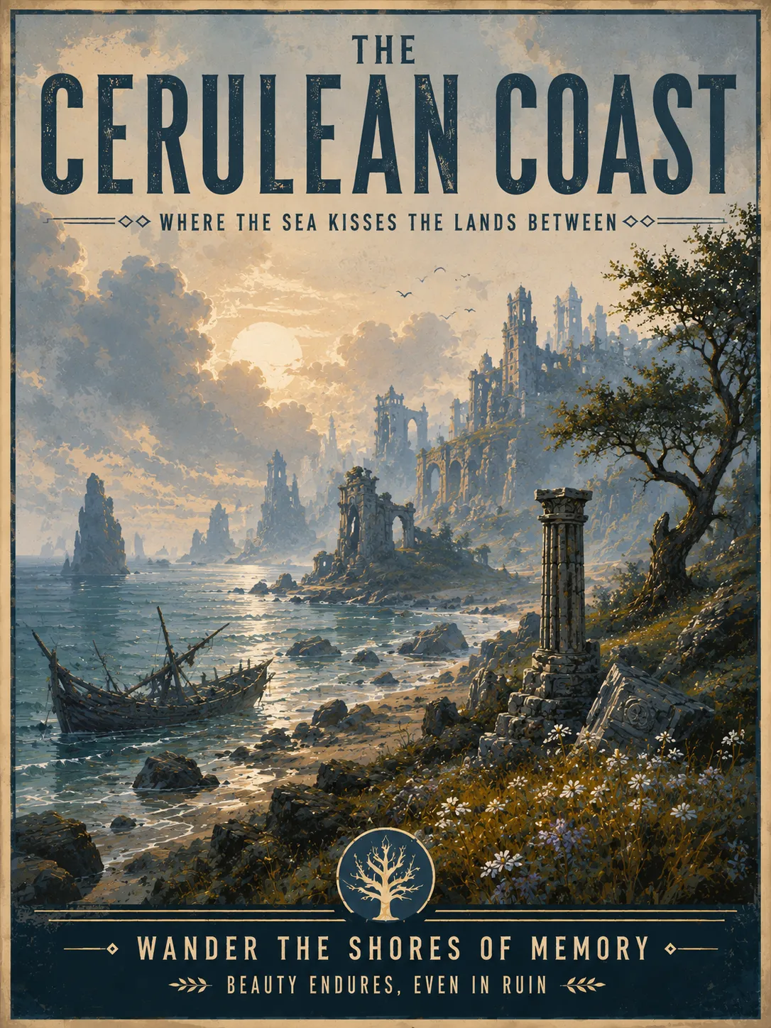 Elden Ring Cerulean Coast Travel Poster