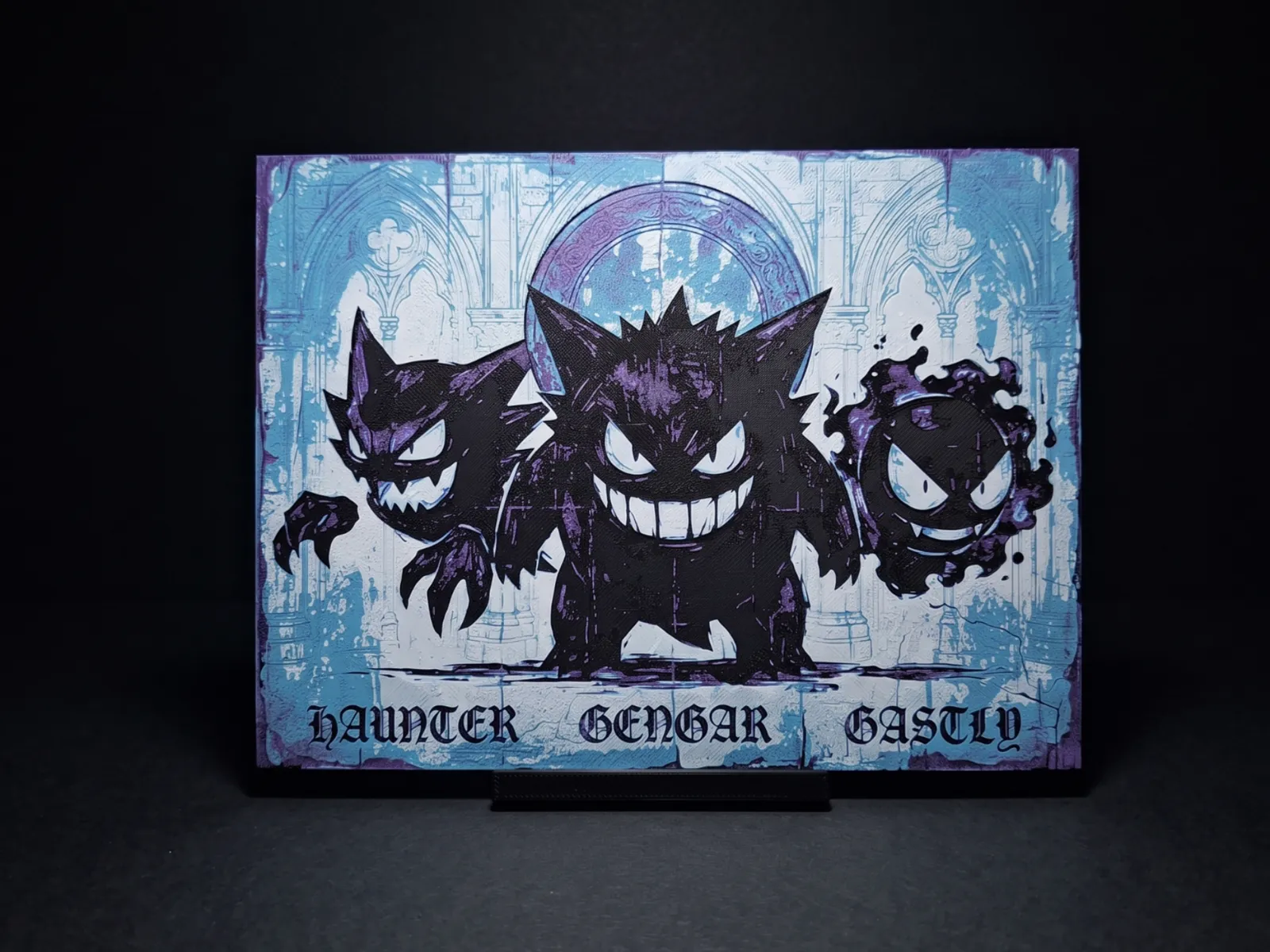 Gengar Ghostly Trio - Hueforge Wall Art