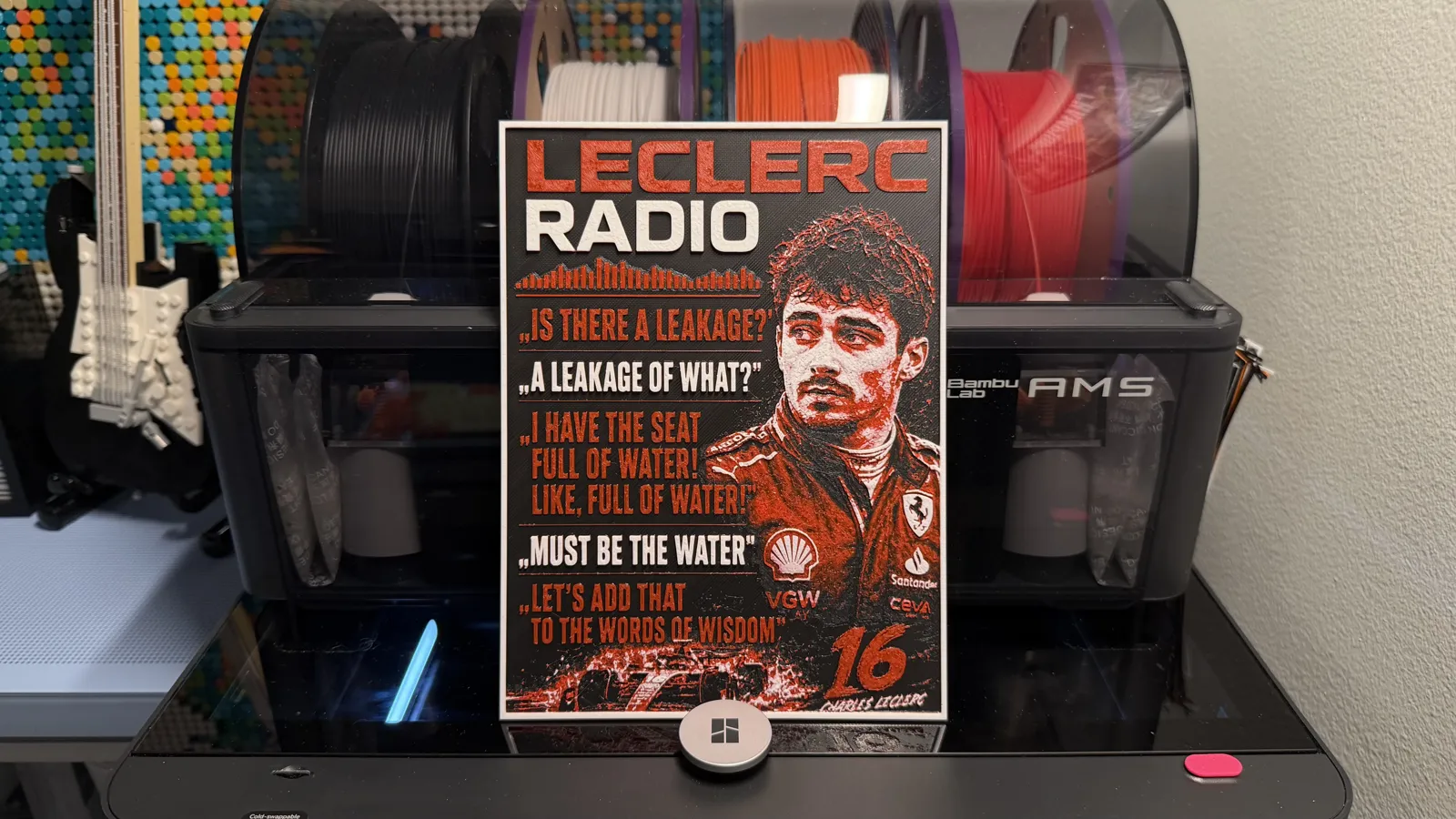F1- Charles Leclerc "Is there a leakage?" HueForge