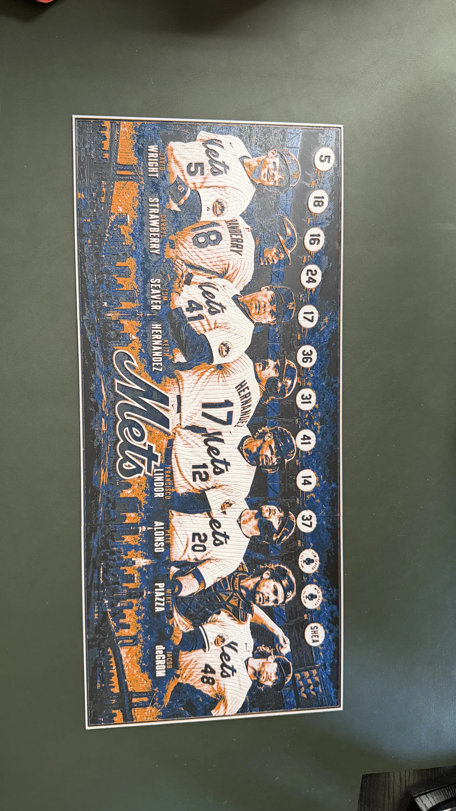 NY Mets Multi Panel HueForge Poster