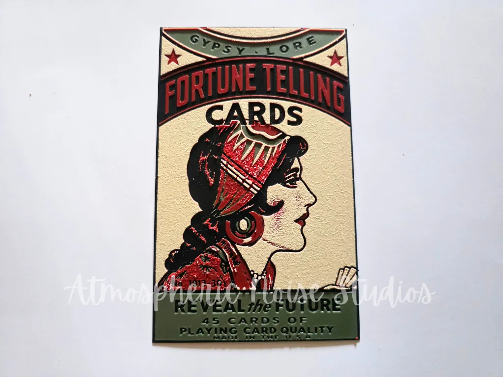 Vintage Fortune Telling Cards Hueforge Print