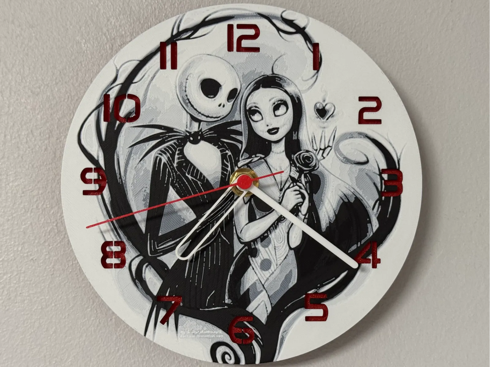 wall / desk clock Jack Skellington in Love