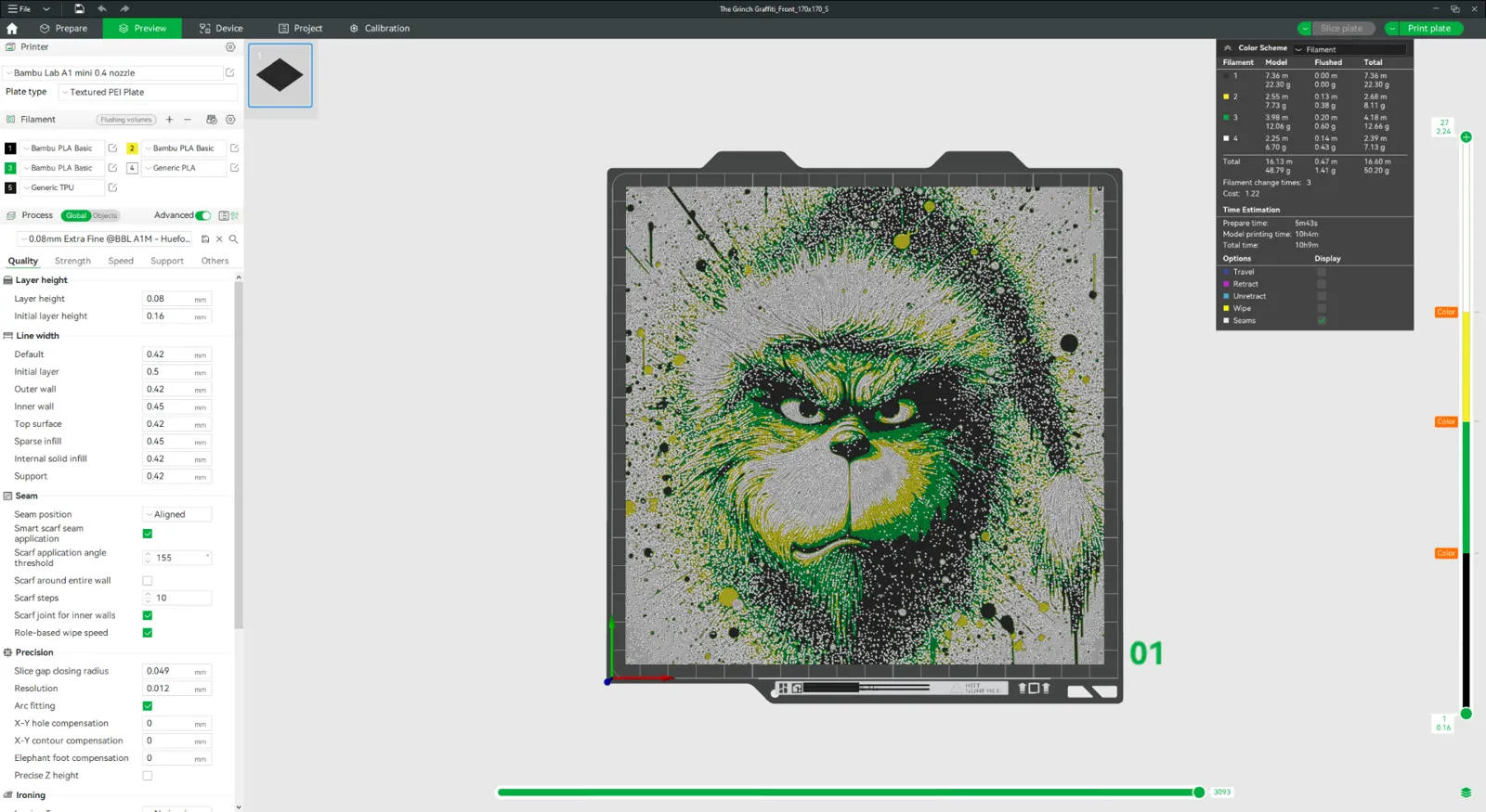 Graffiti Grinch Hueforge