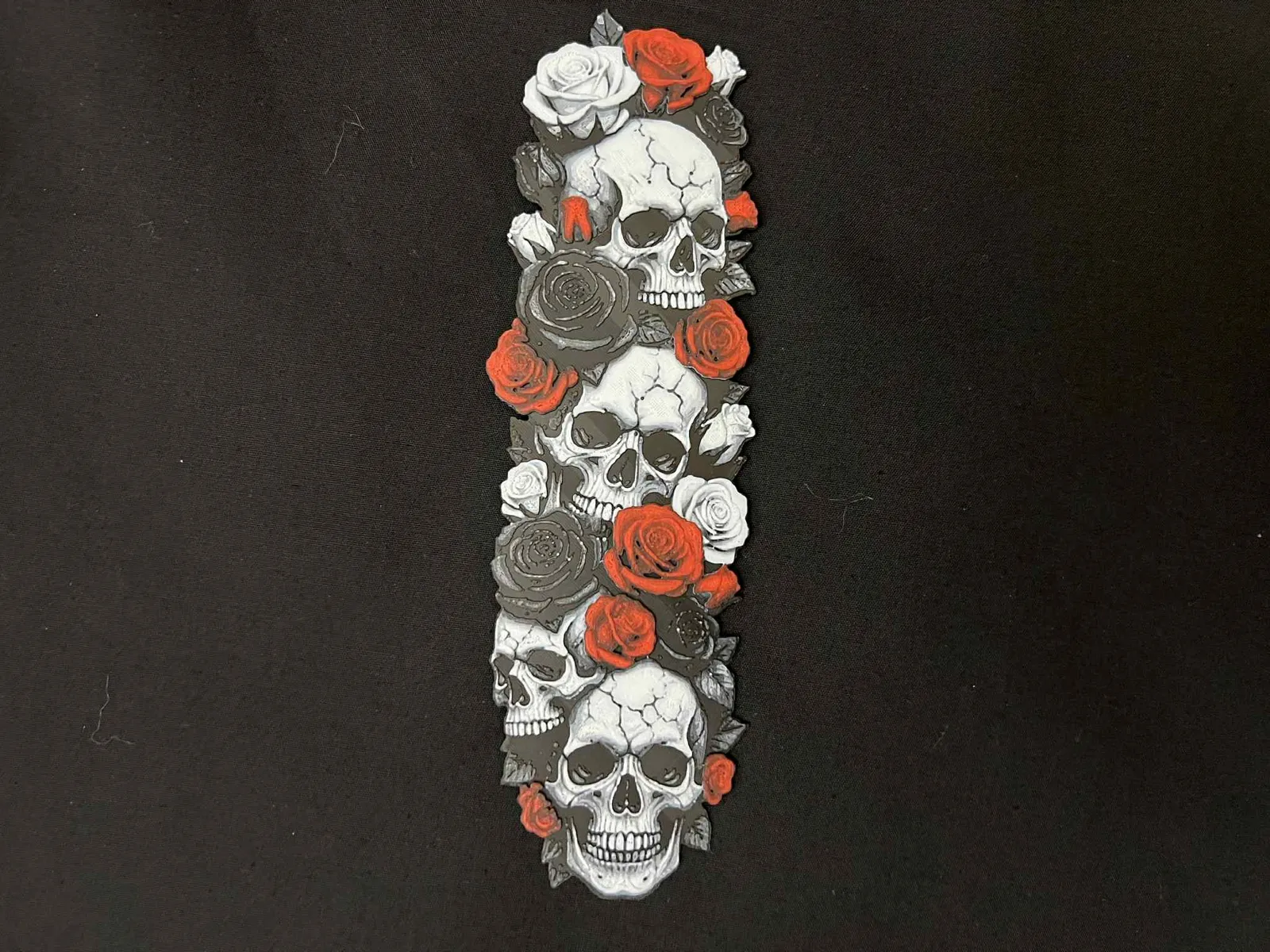 Skulls x 3 Roses Bookmark