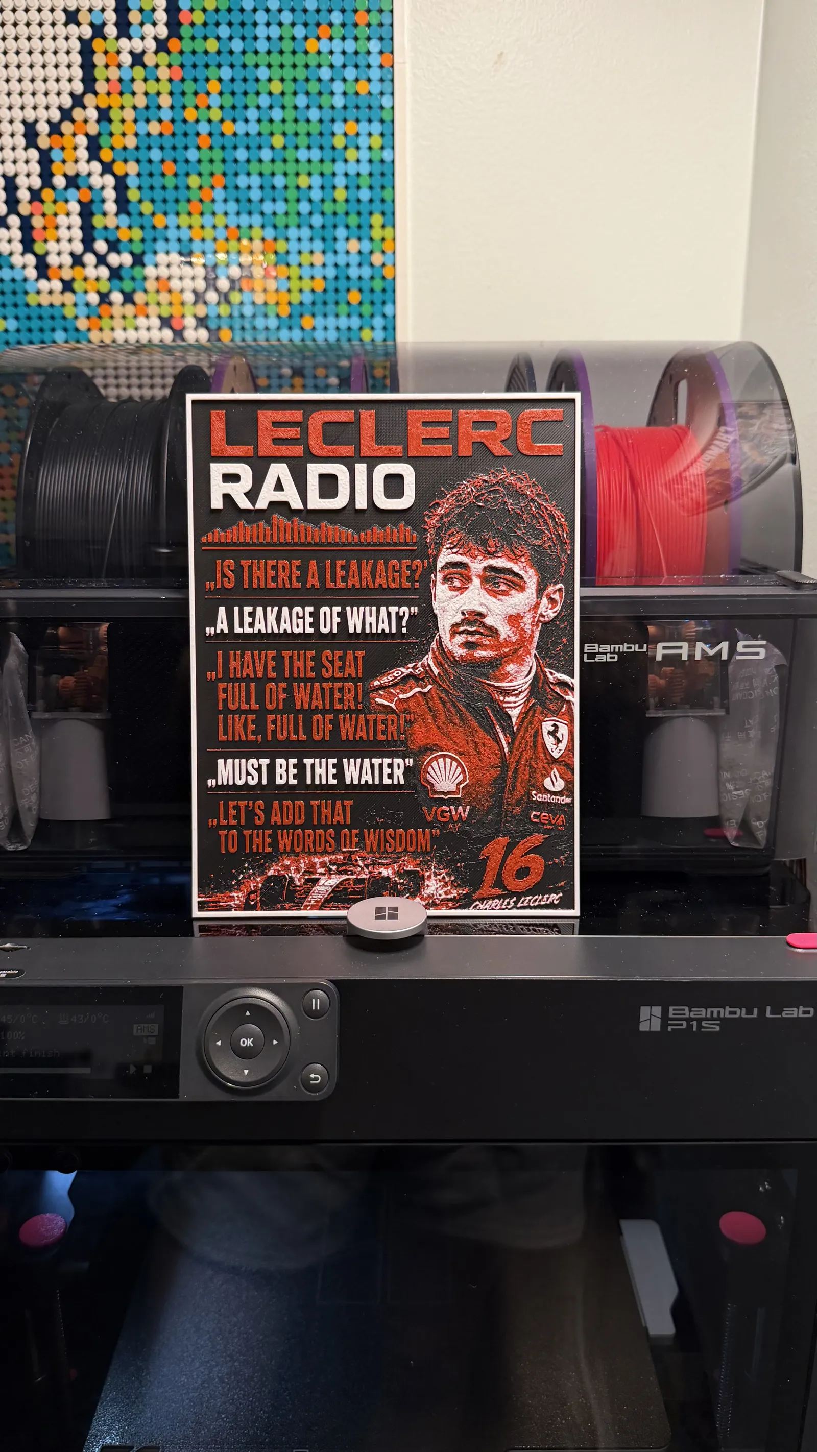 F1- Charles Leclerc "Is there a leakage?" HueForge