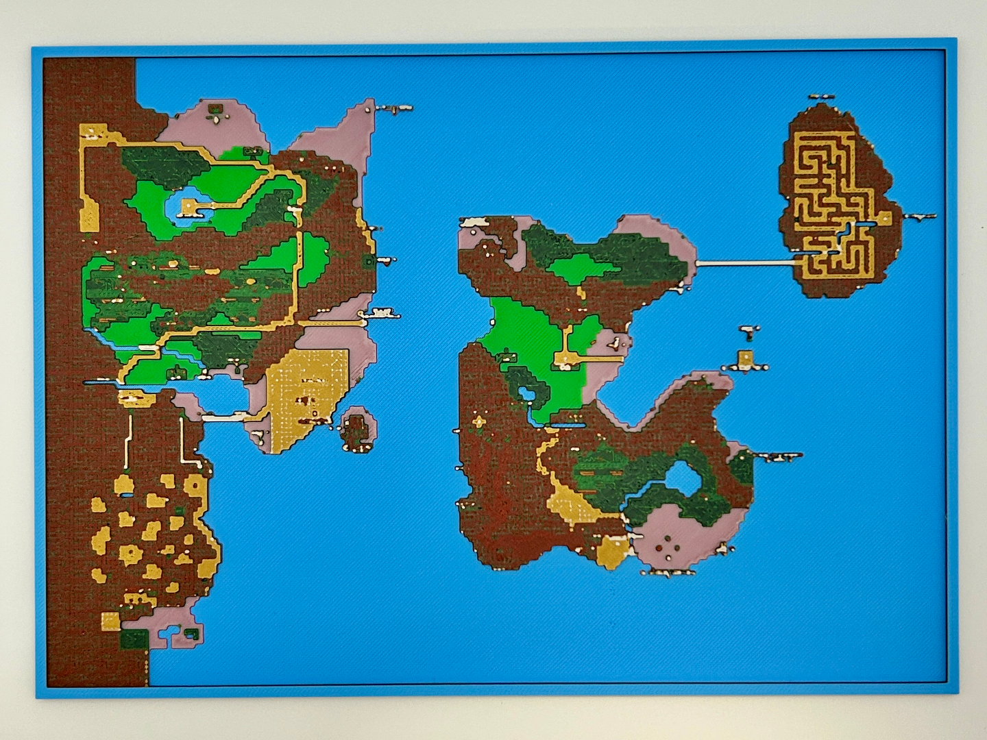 Zelda 2 Hyrule World Map HueForge