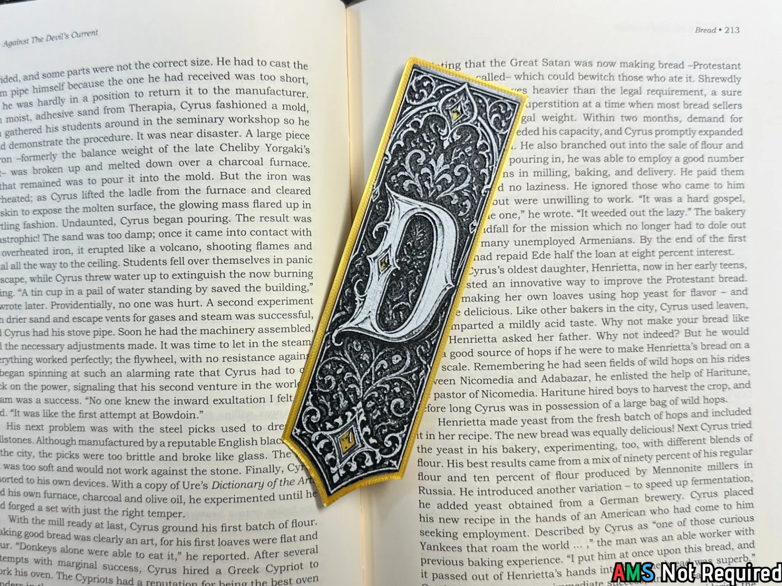 Gothic Letter D Bookmark - HueForge Alphabet