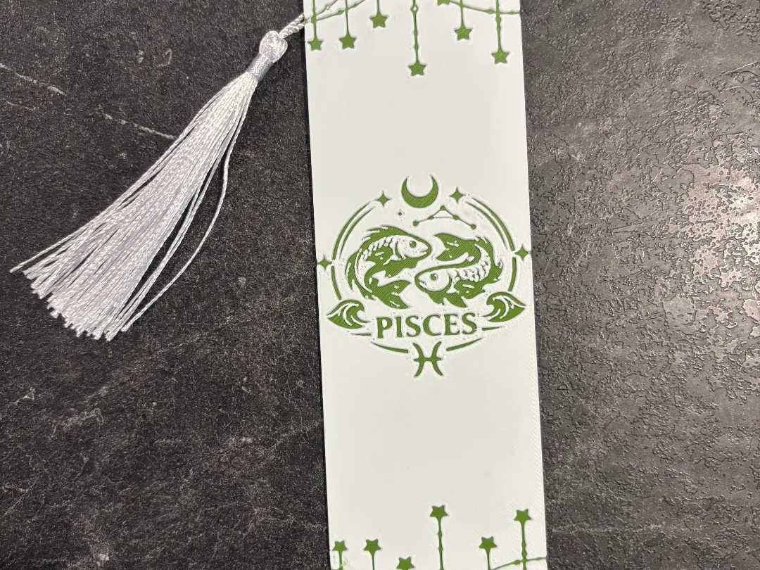 Pisces Zodiac Sign Bookmark Hueforge
