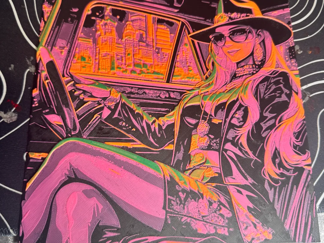 women in car hue forge