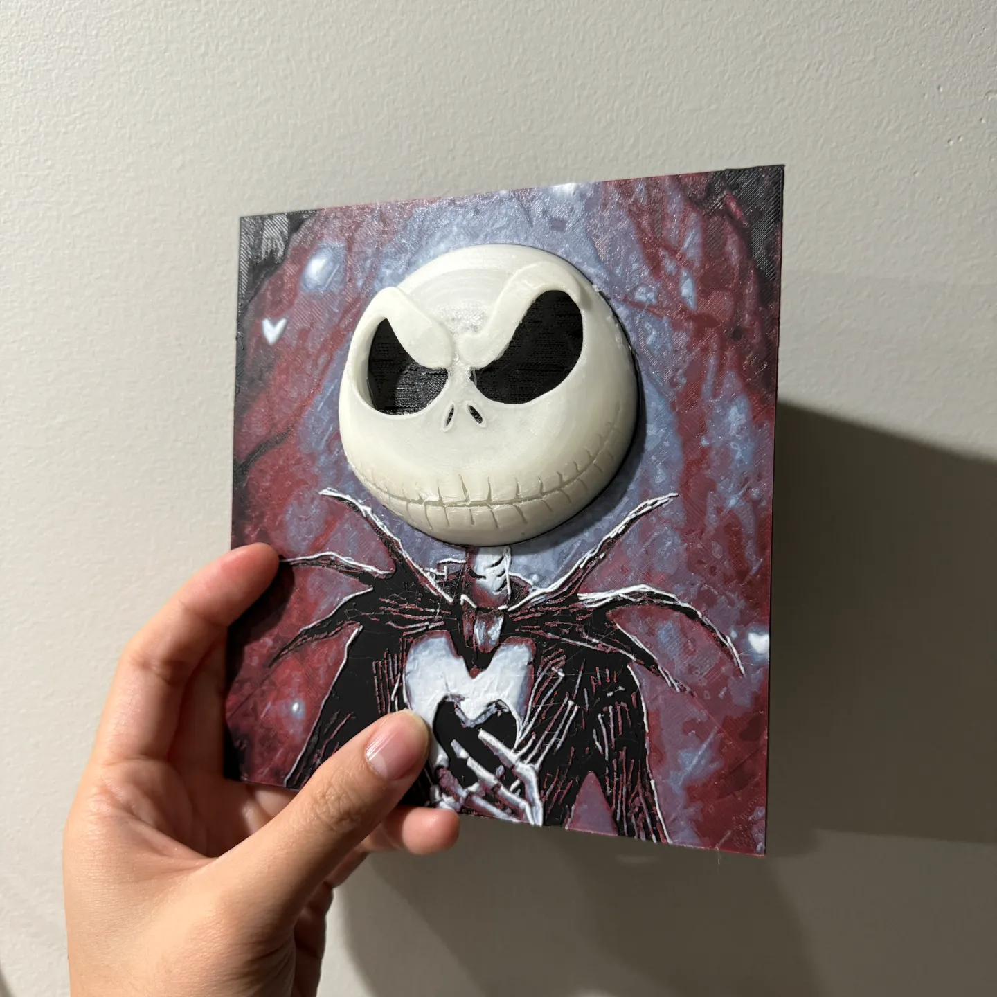 Jack Skellington Pop Out Print - Print in Place Hueforge Hybrid