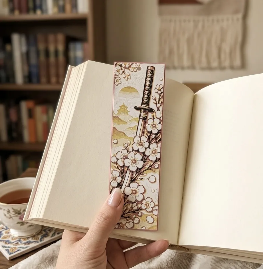 3D Printed Samurai Sakura Bookmark – NO AMS