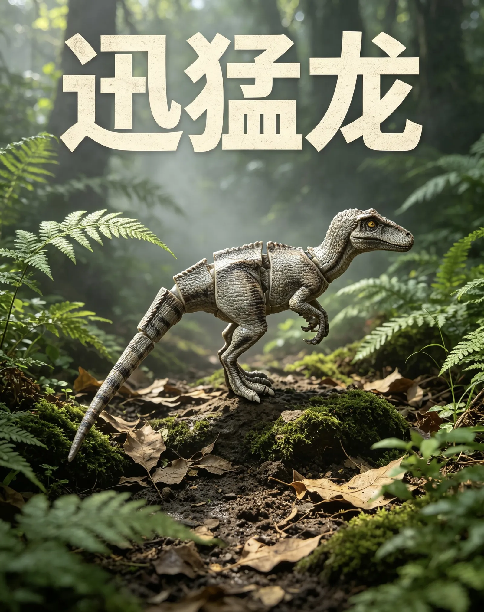 迅猛龙 可活动关节恐龙