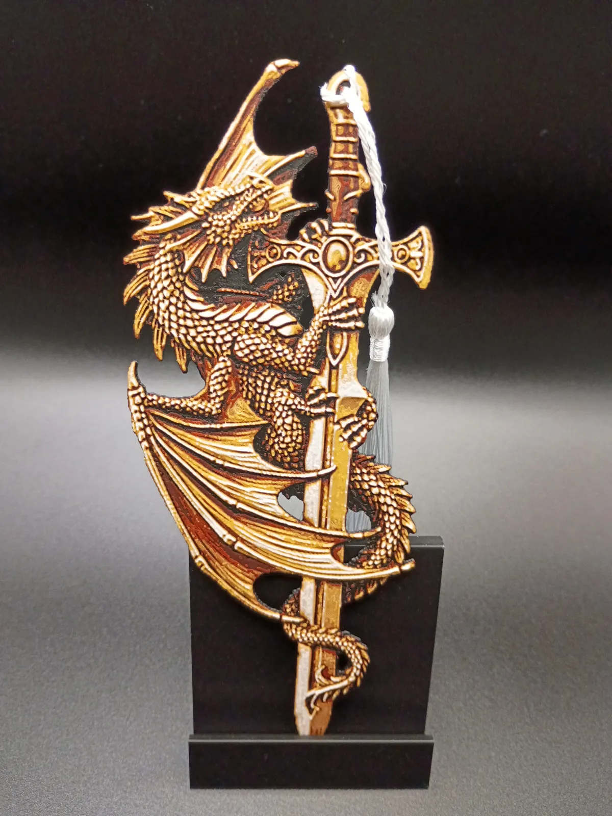 Dragon x Sword Golden Bookmark