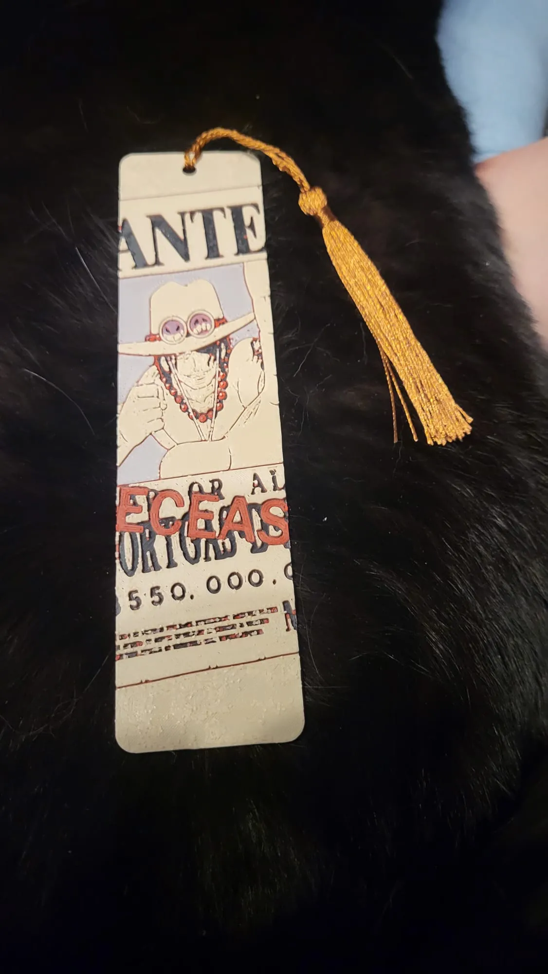 Hueforge Lesezeichen D. Ace Bountyposter One Piece