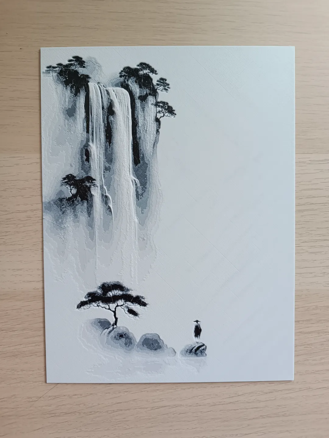 Japanese Waterfall Hueforge