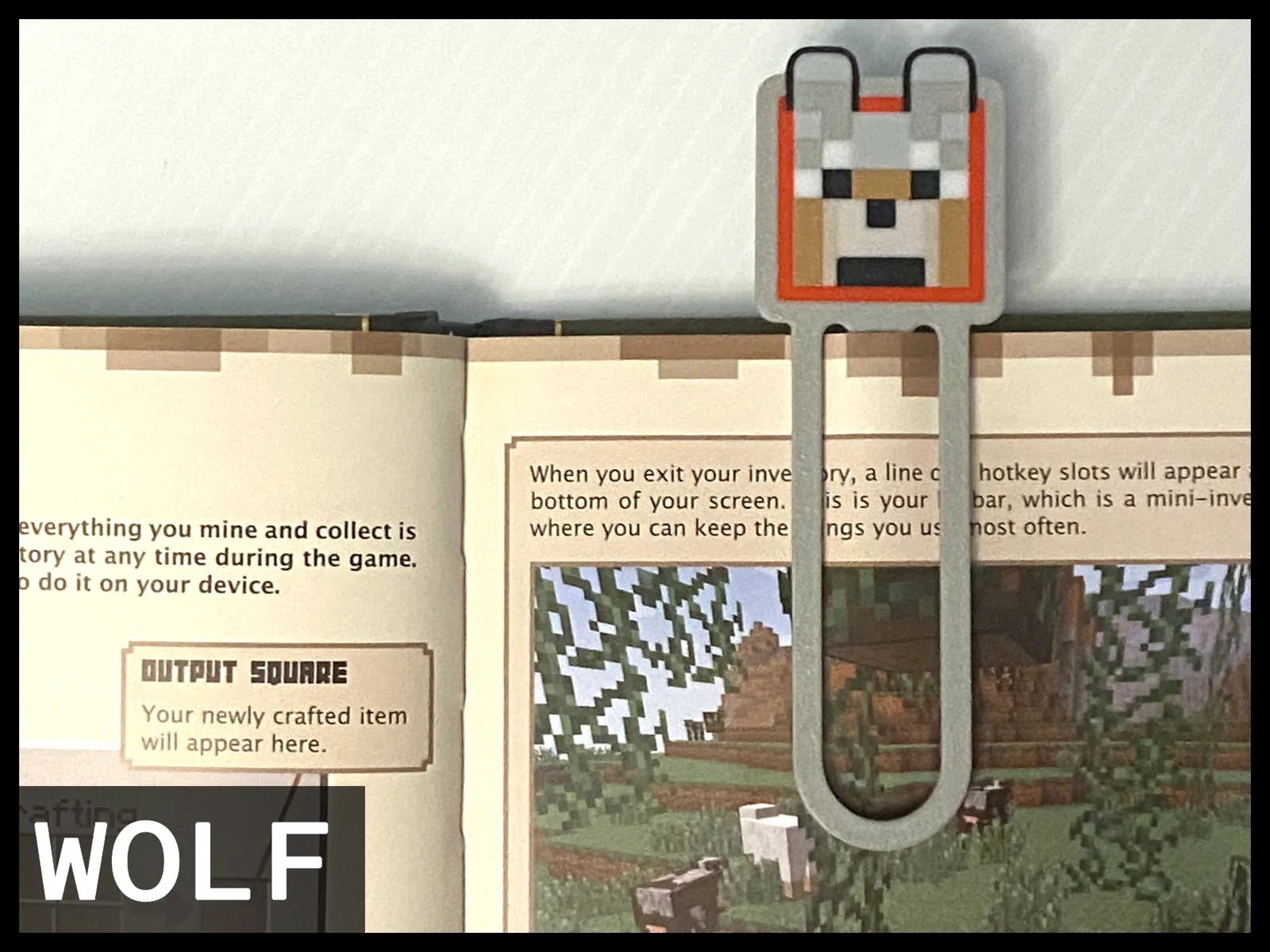 Wolf Bookmark - Minecraft