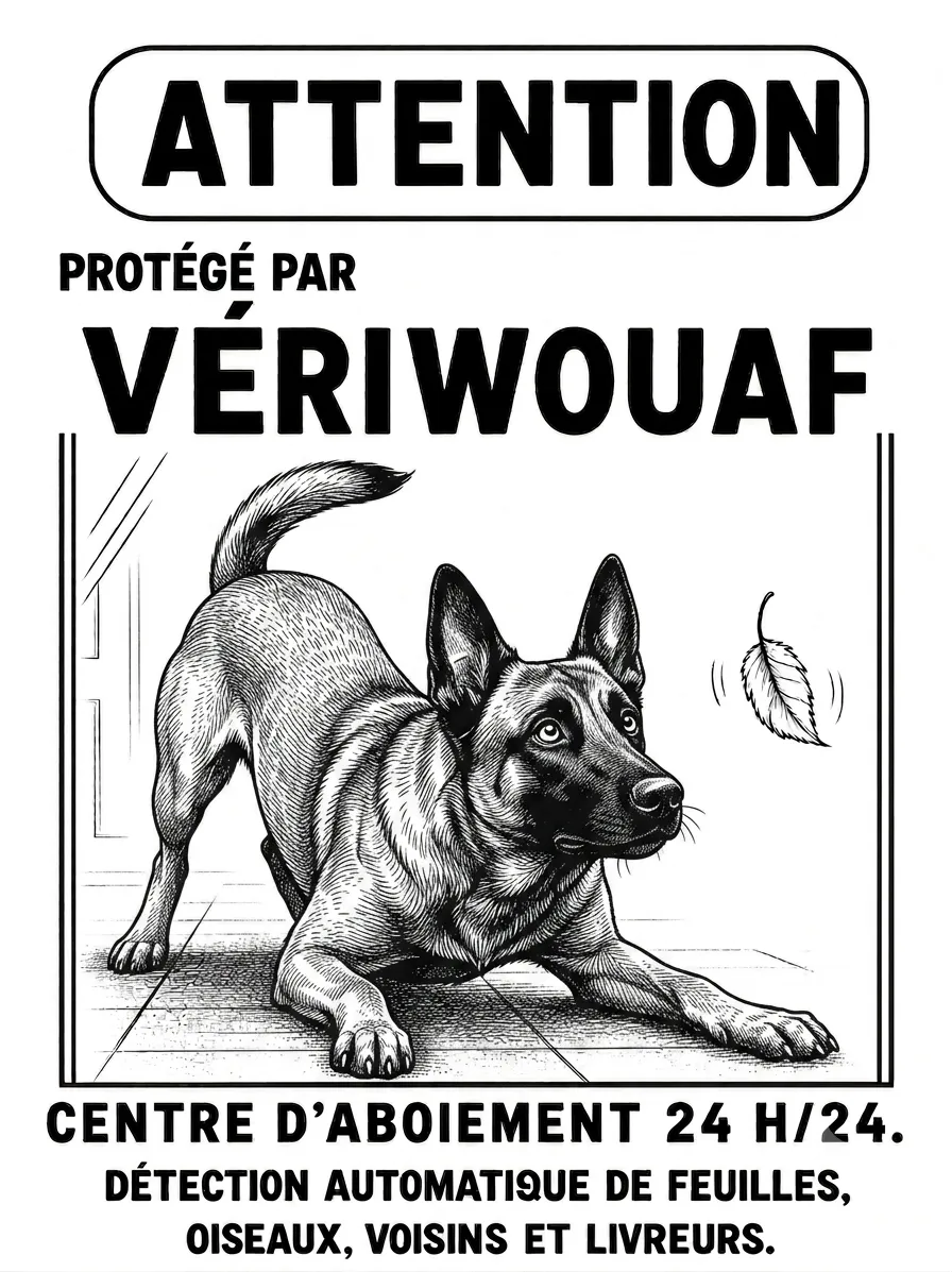 malinois pancarte humoristique