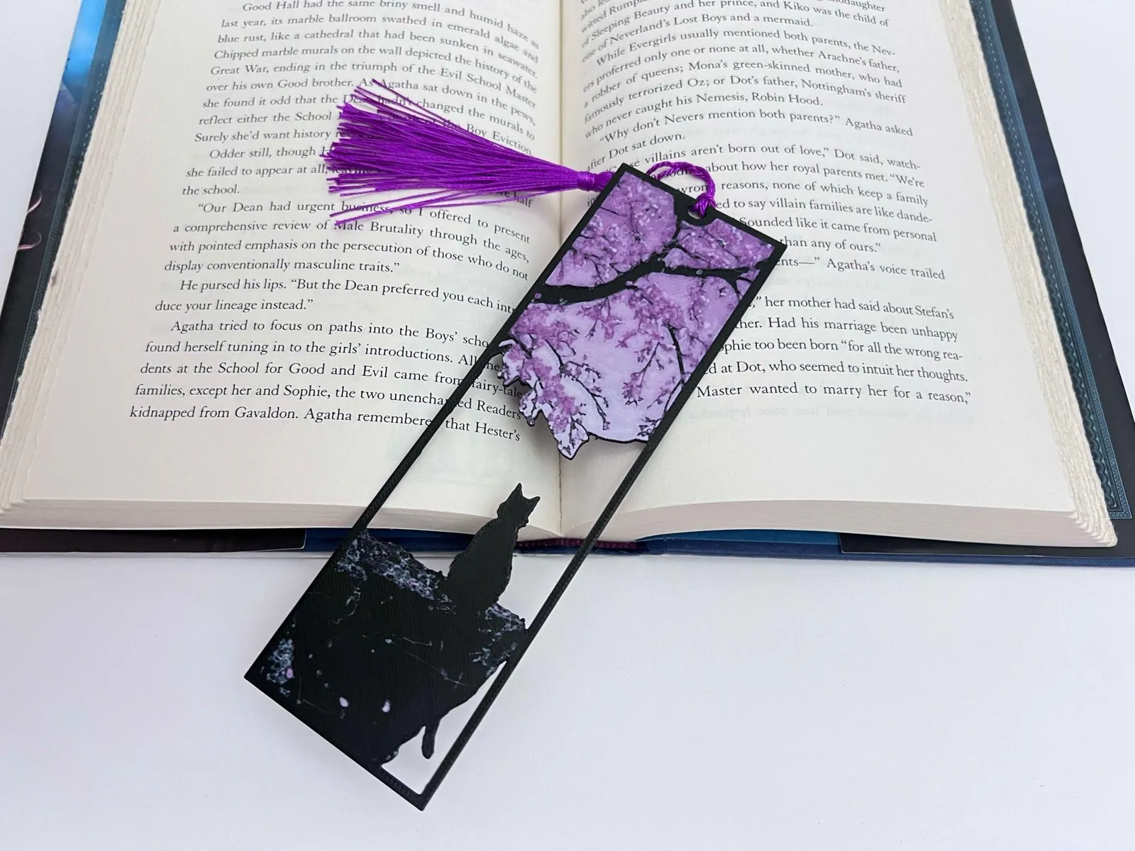 Cat and Cherry Blossoms - Bookmark