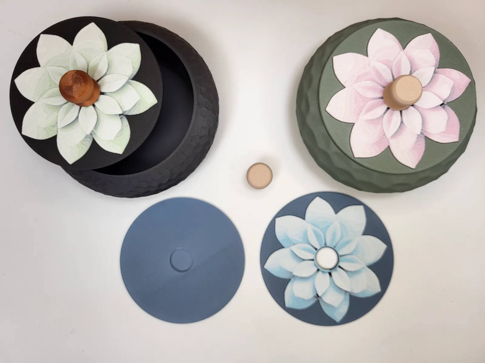 Lid for my Stackable Jewelry Box - Flower No 1