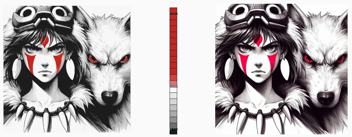 Hueforge Princess Mononoke