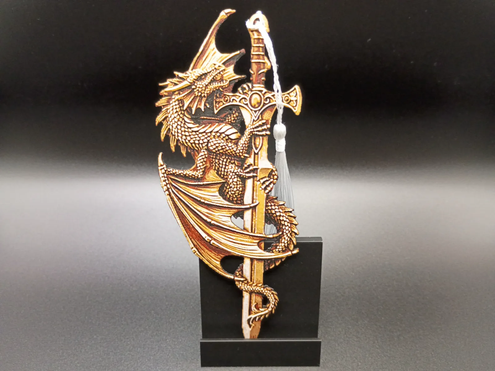 Dragon x Sword Golden Bookmark