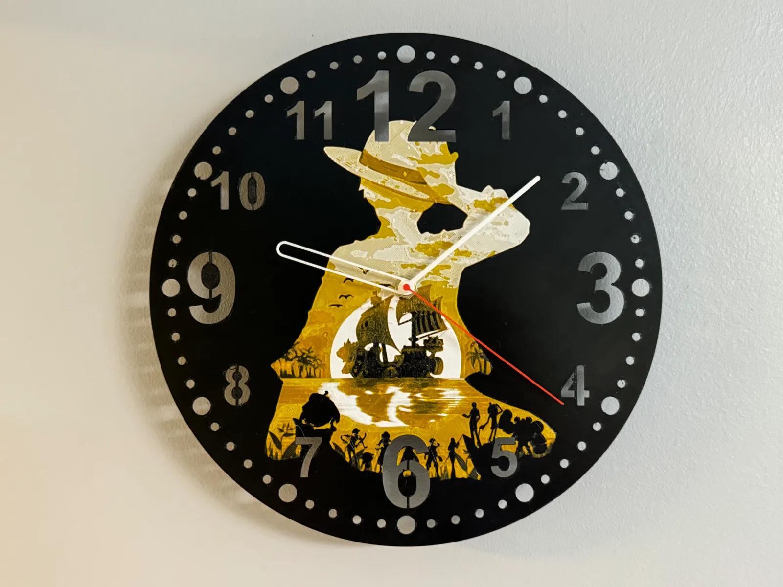 Wall Clock Luffy One Piece Hueforge Kit011