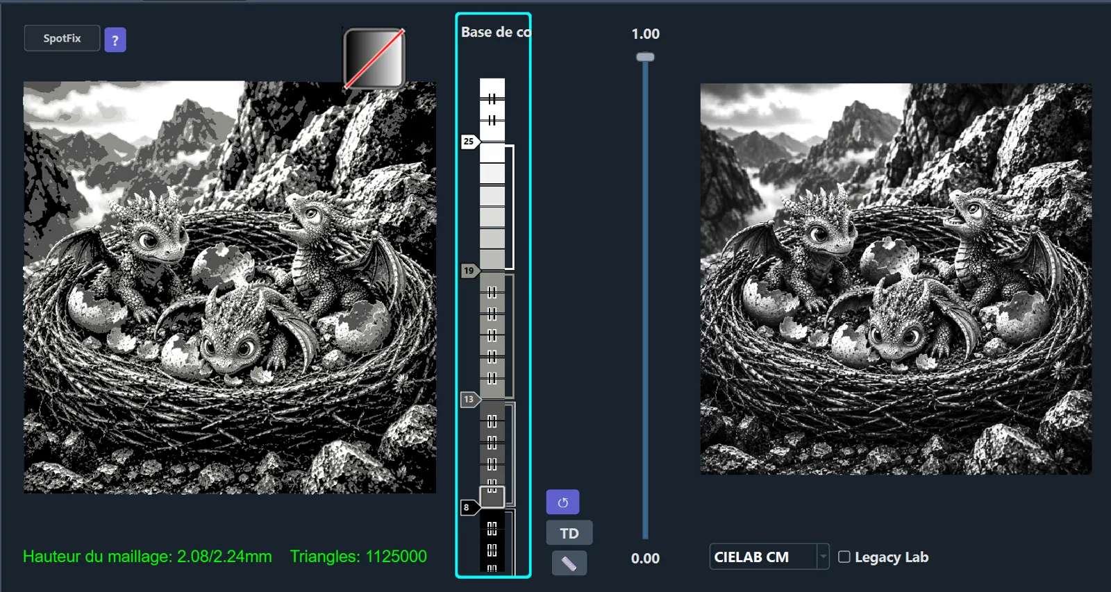 Hueforge - Nid de trois bébés dragon mignons