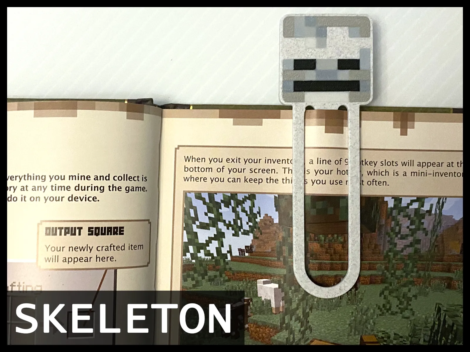 Skeleton Bookmark - Minecraft