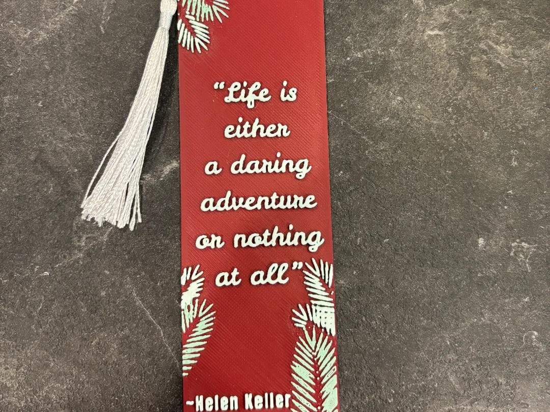 Daring Adventure Helen Keller Quote Bookmark