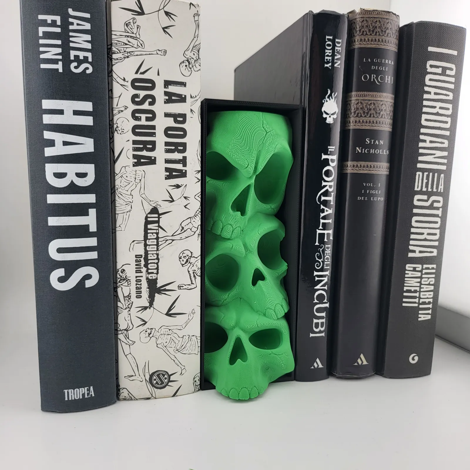 Skull Book Nook Skeleton Bookshelf Insert Book