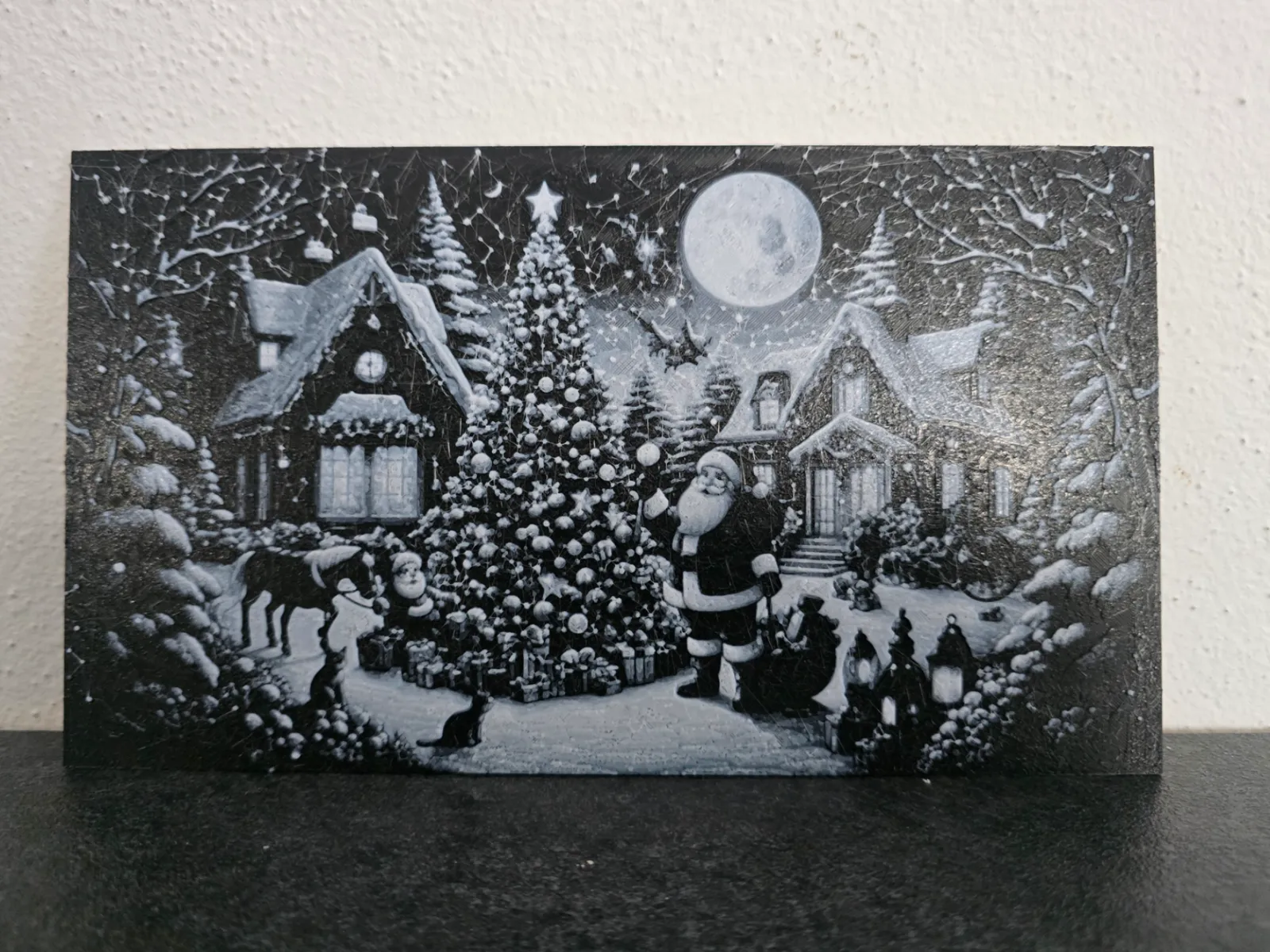 Christmas village with Santa - Hueforge 200x112