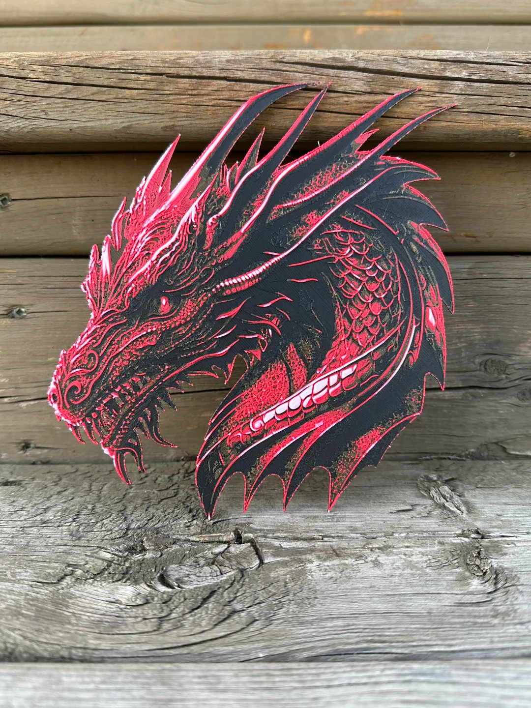 Red Dragon Head (Hueforge)