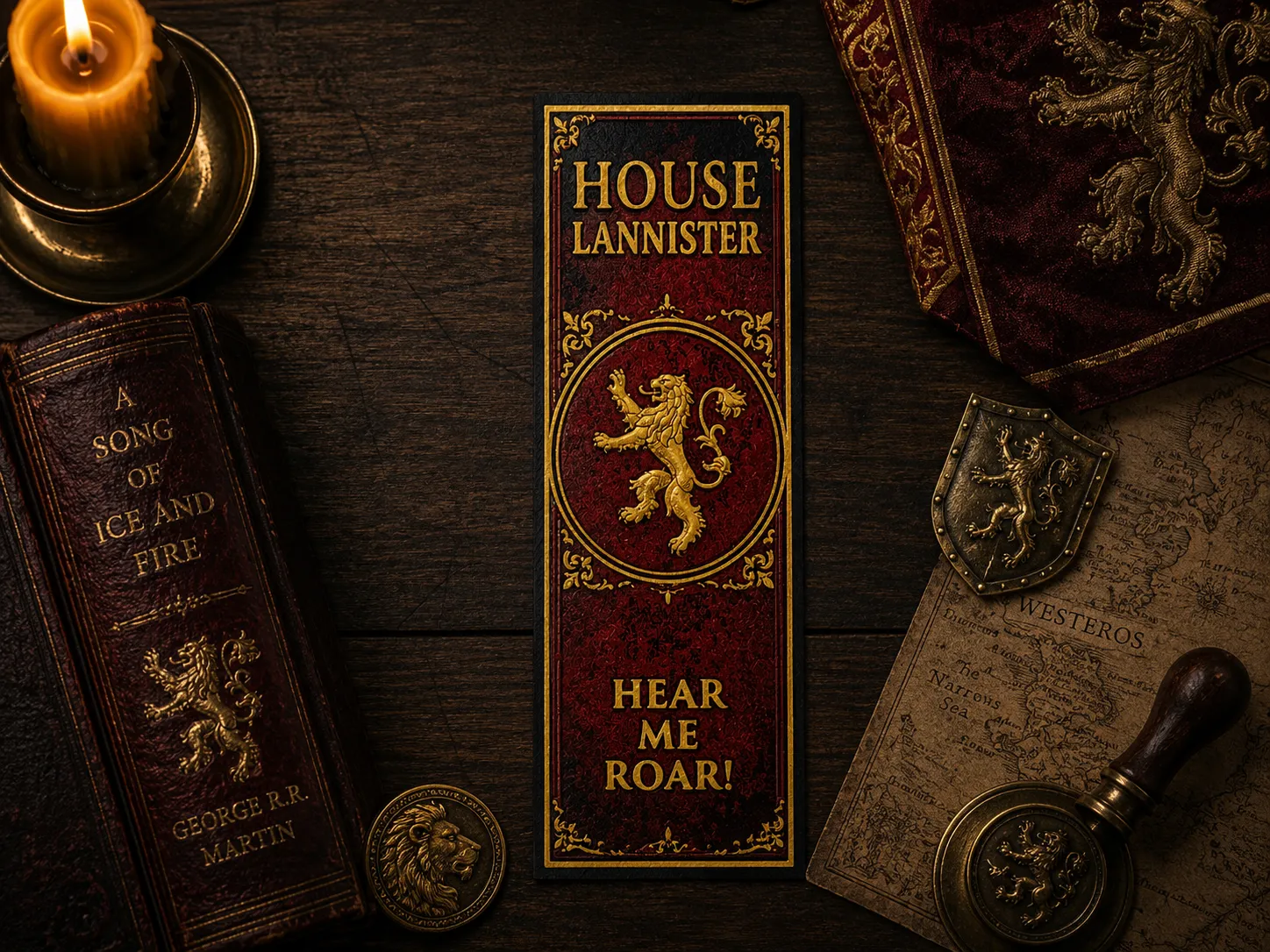 House Lannister Bookmark - Game Of Thrones