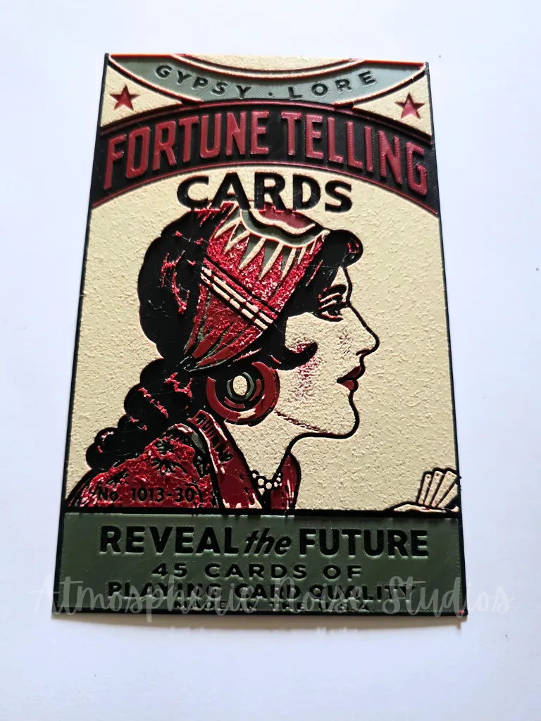 Vintage Fortune Telling Cards Hueforge Print