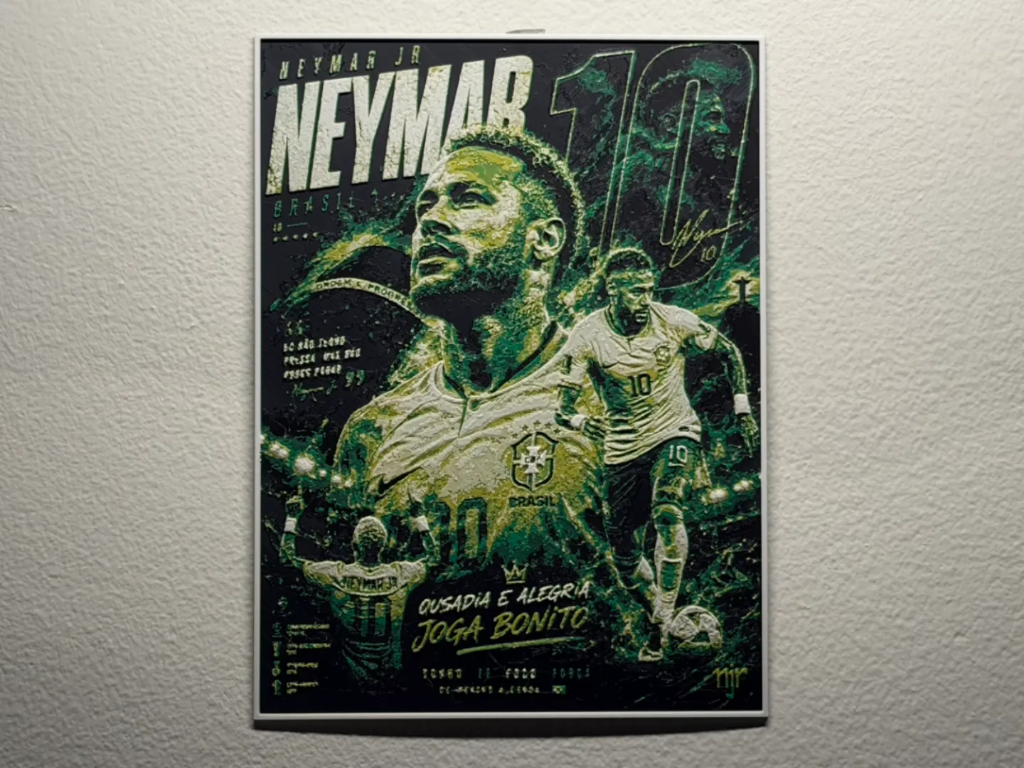 Neymar Jr Brazil World Cup Player Card HueForge
