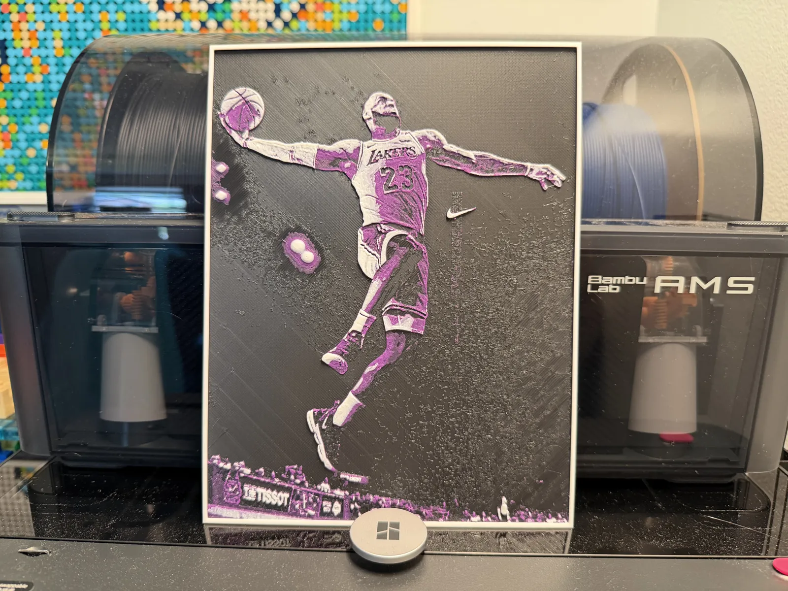 NBA Lebron James Lakers HueForge -With/Without AMS