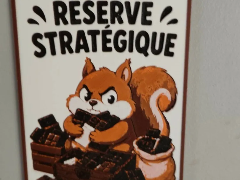 reserve stratégique écureuil chocolat hueforge