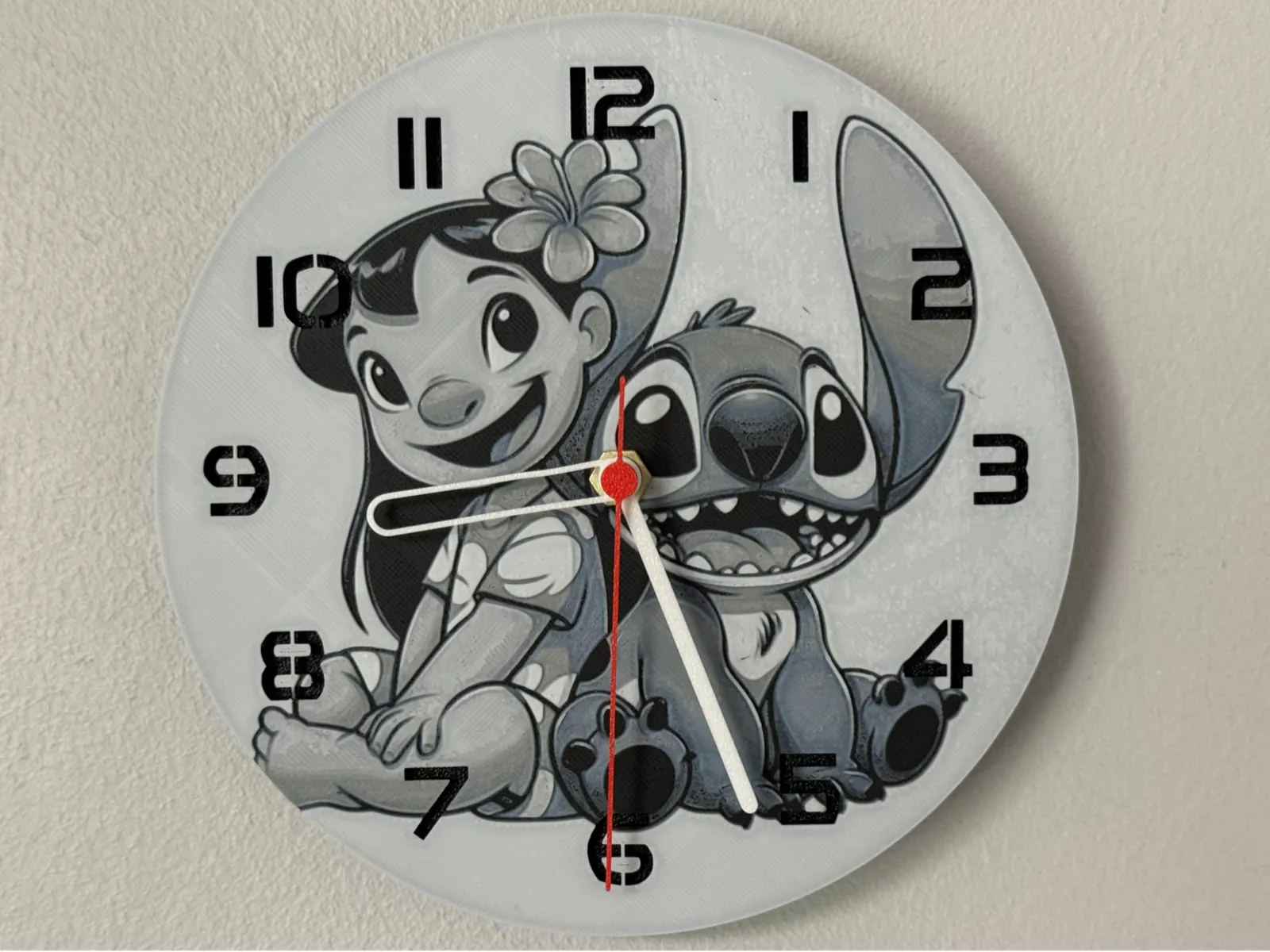 Wall / Desk Clock Lilo & Stitch HueForge
