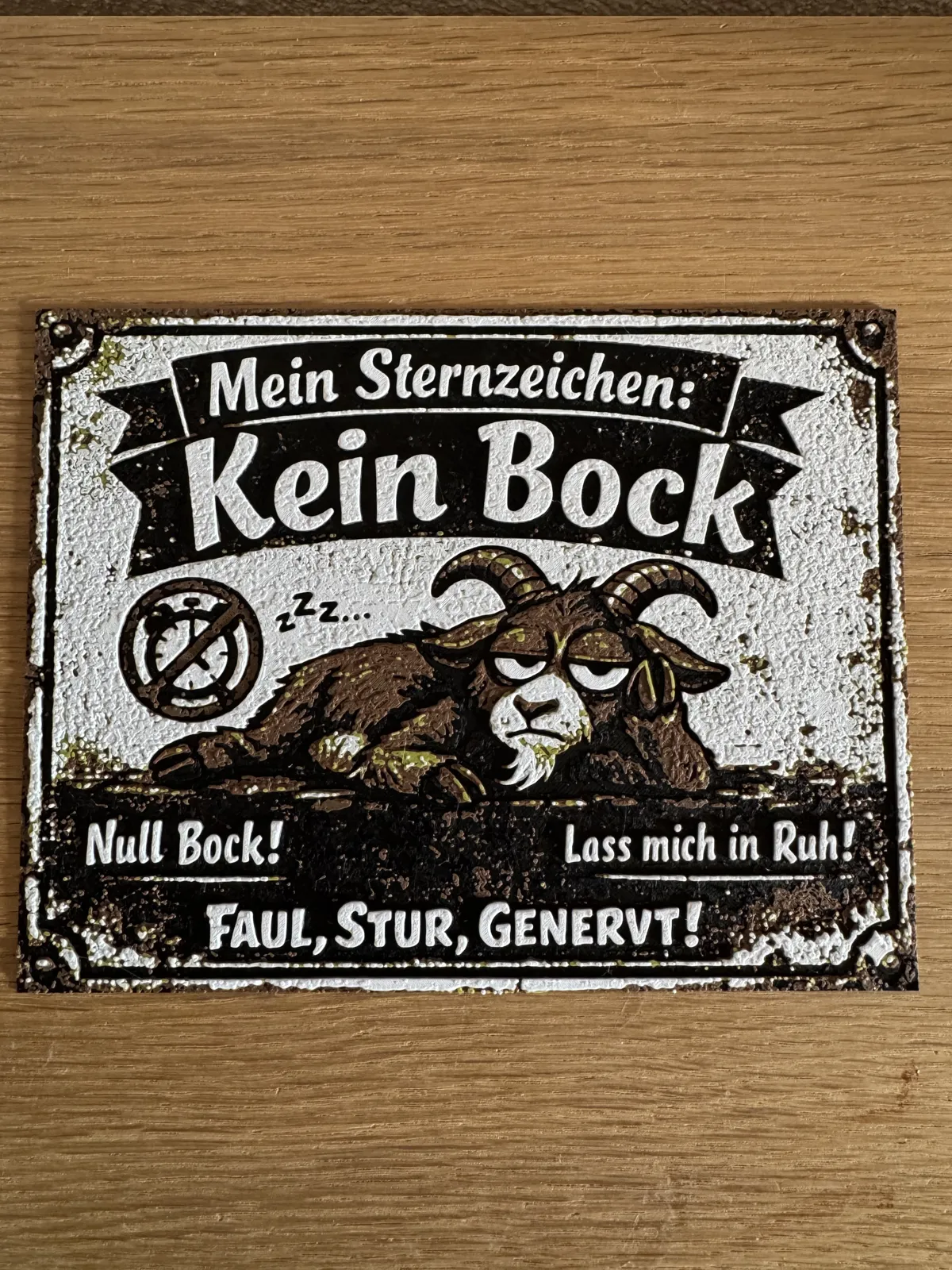 Hueforge Sternzeichen kein Bock