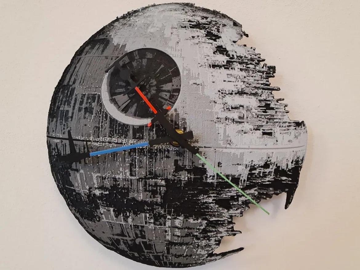 Star Wars Deathstar Clock Face Hue edition