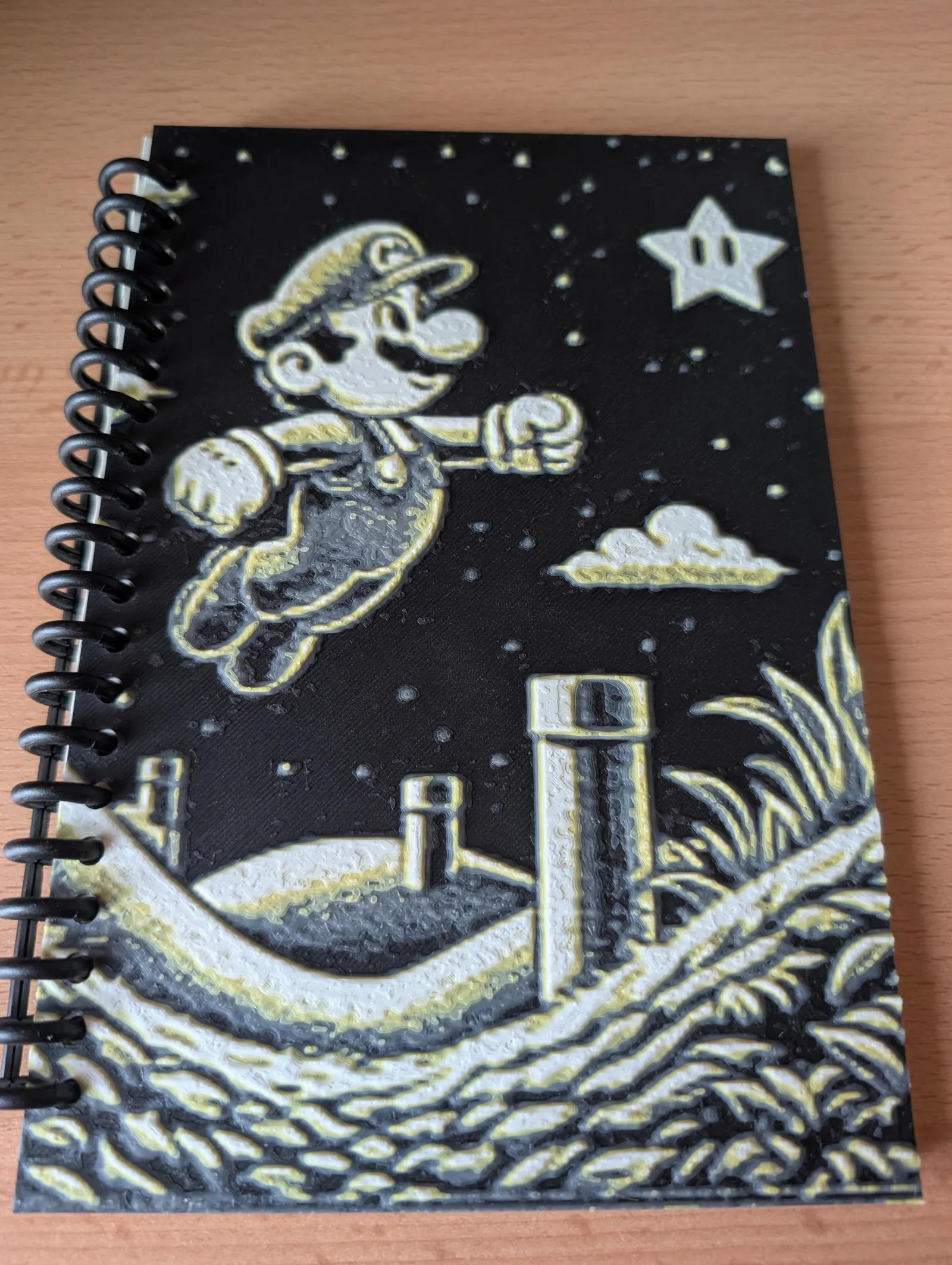 Mario Pixel Art Notebook Cover