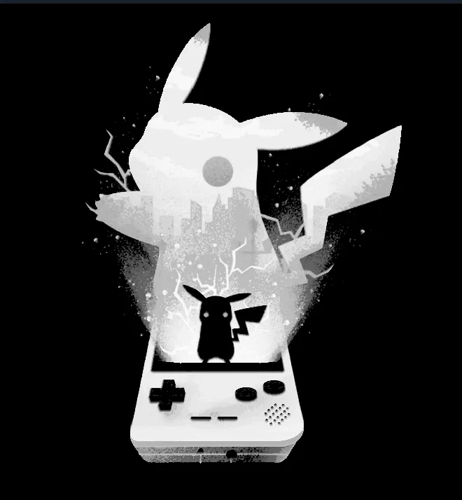 Pikachu Gameboy Wall Art / 2d art / HueForge